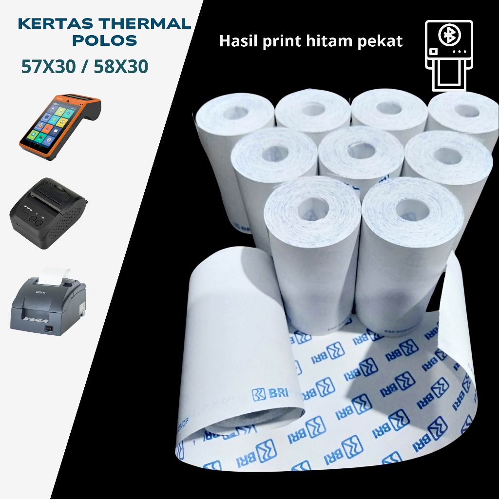 

KERTAS THERMAL edc BANK BRI 58X30/57X30