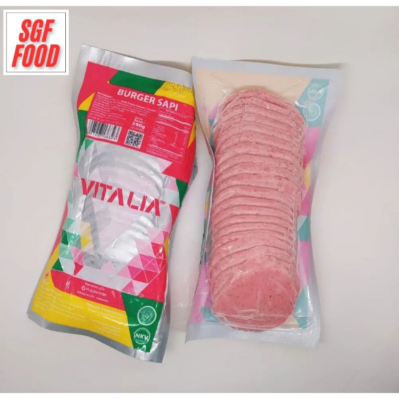 

daging burger Vitalia 280 gram daging burger sapi Vitalia 280 gram