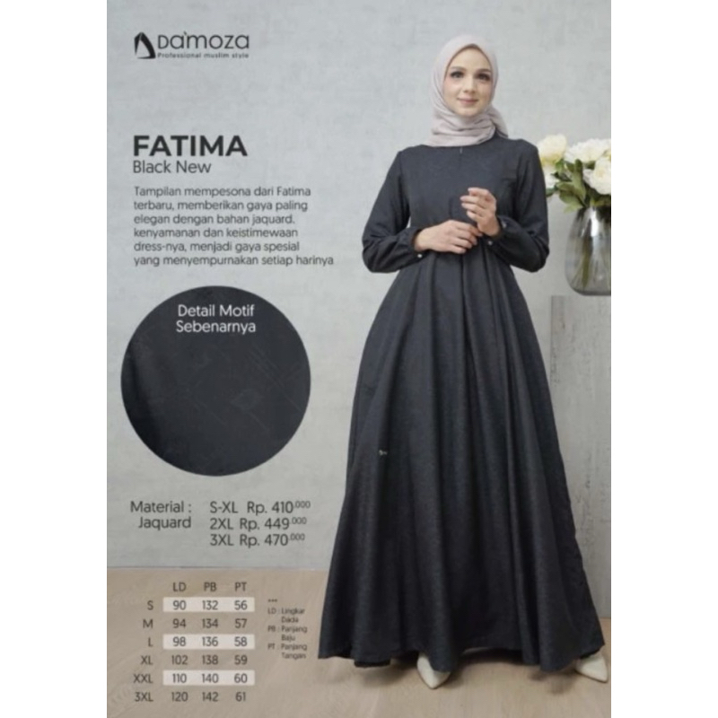 GAMIS DAMOZA FATIMA BLACK XXL