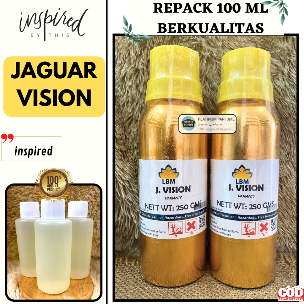 Bibit Parfum JAGUAR VISION ( 100 ML Repack Murni ) By LBM FRAGRANCE / MURNI / Parfum Pria Jaguar Vis