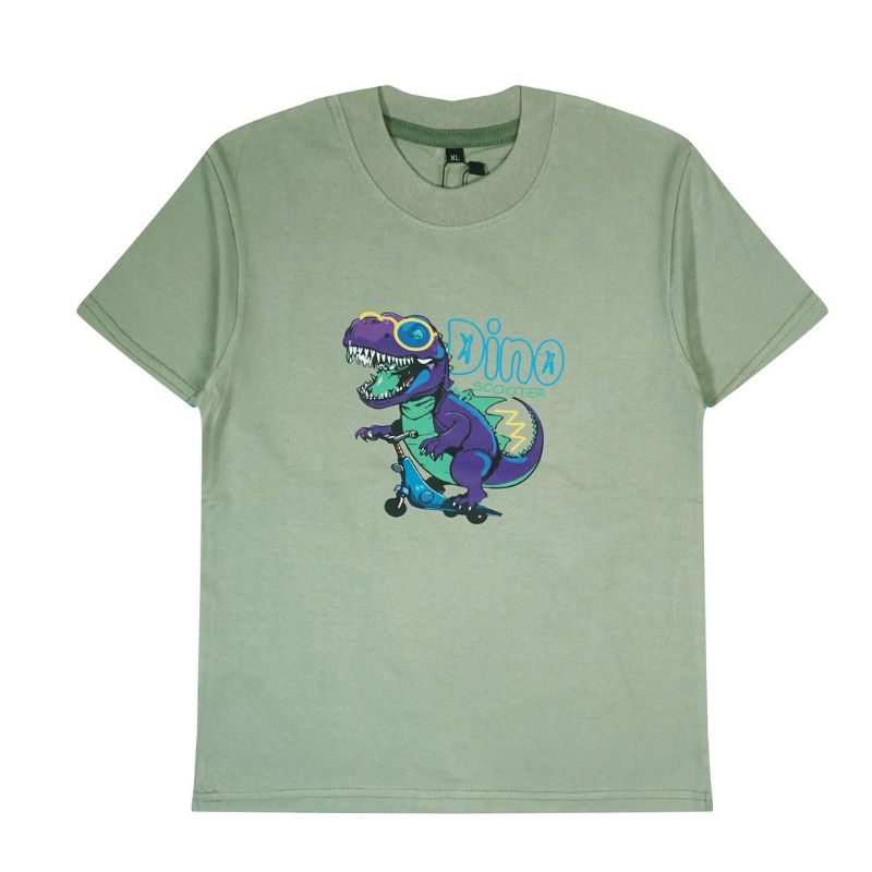 Kaos Dino Kostum Anak - BRANDJHONS - KAOS ANAK - HIJAU - KAOS ANAK LAKI LAKI  - KAOS ANAK PEREMPUAN 