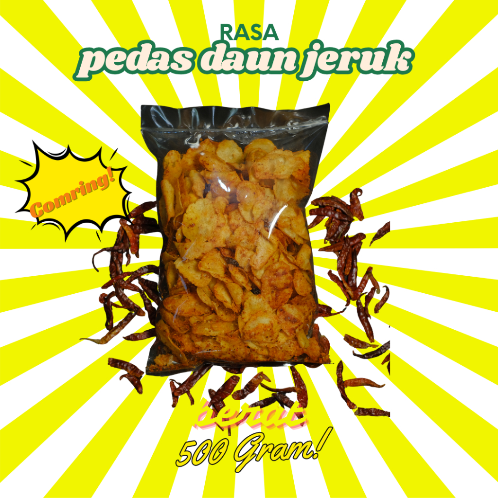 

Keripik Comring Pedas Gurih Asih / kerupuk Comring Pedas Berat 500Gram