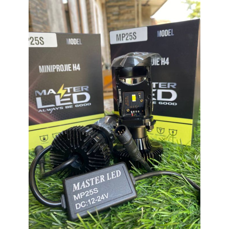 LAMPU LED MOBIL MOTOR H4 MINI PROJECTOR PROJIE MP25S 3 WARNA MASTER LED Car
