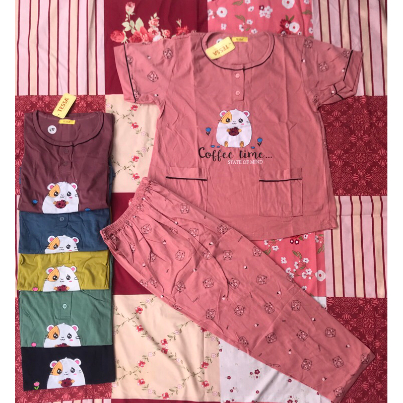 (New)  Tessa Baju tidur CP STANDARD dewasa / remaja Celana Panjang  Pakaian Tidur Setelan Tidur Cela