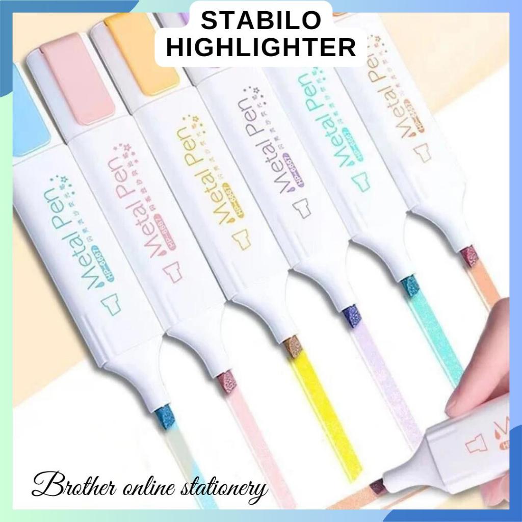 

BOS Stabilo Highlighter Glitter / Highlighter Pen / Penanda / Penanda Tulisan