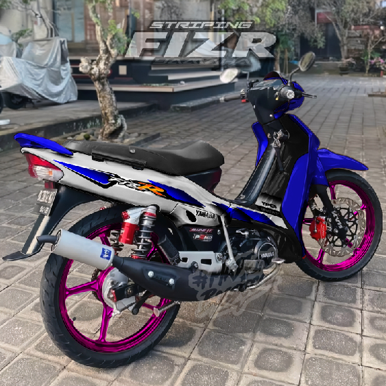STRIPING FIZR VARIASI ARDATH MERAH BIRU HITAM 6