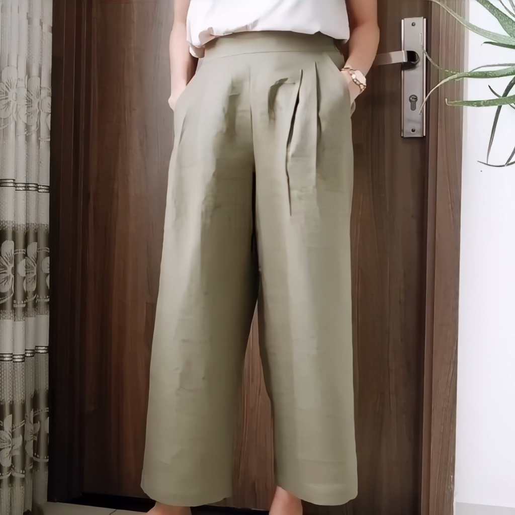Kulot Celana Kerja Wanita Karina Daily Cullote Highwaist Korean Long Pant Bawahan Santai Kekinian