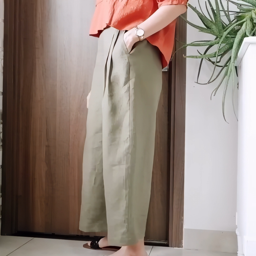 Kulot Celana Kerja Wanita Karina Daily Cullote Highwaist Korean Long Pant Bawahan Santai Kekinian