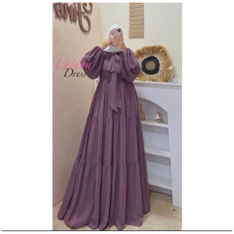 Dress Luna dress Wanita gamis remaja terbaru gamis murah