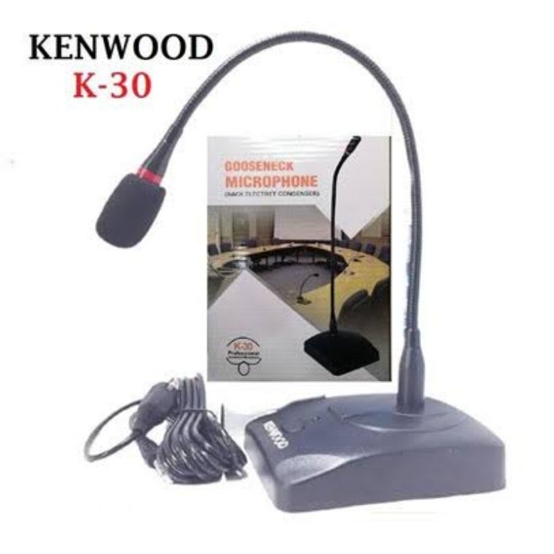 mic podium kenwood K30 / mic meja serbaguna / mic kondensor / mic condensor microphone  podium / mic