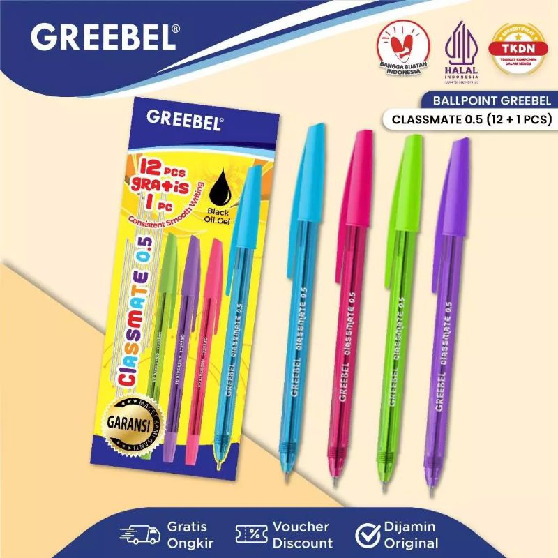 

GREEBEL CLASSMATE 0,5 12 PCS (GRATIS 1)