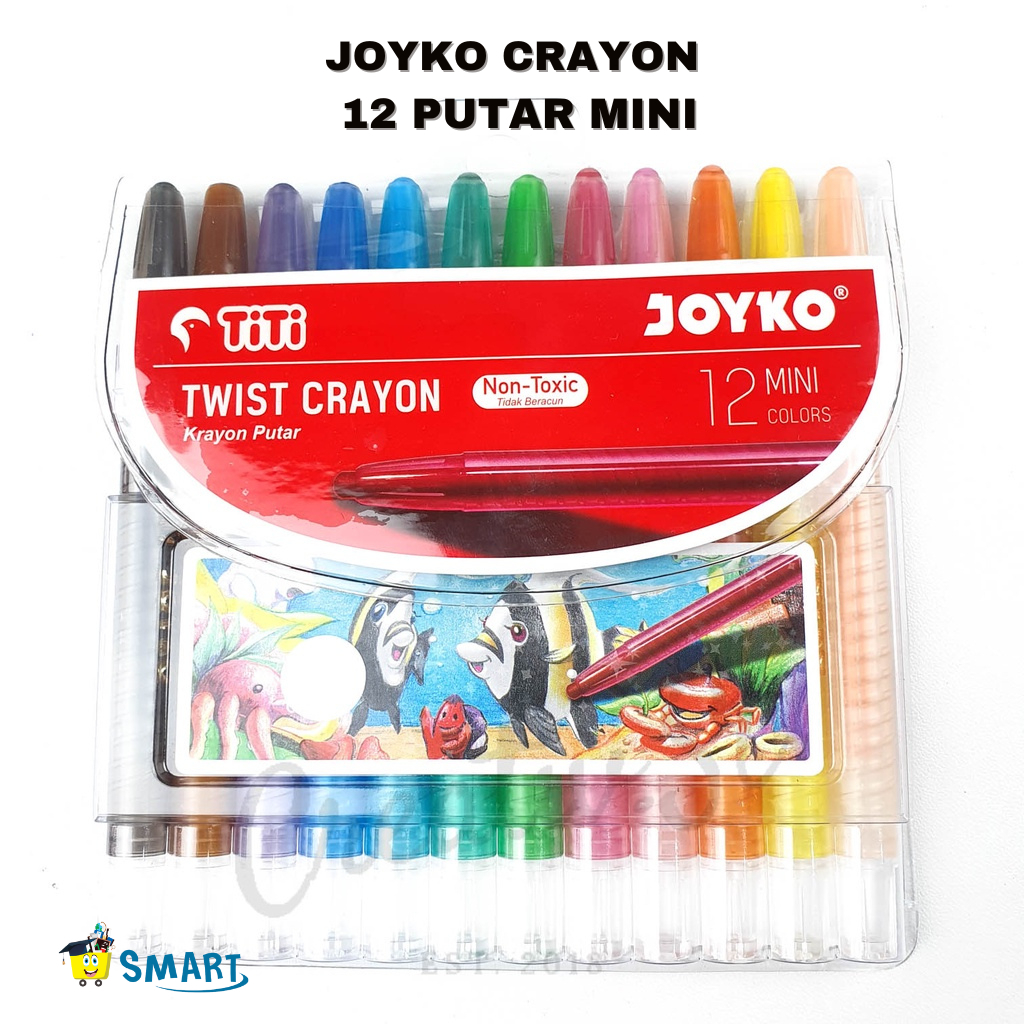 

(1TUBE ISI 12WARNA)CRAYON PUTAR JOYKO 12 MINI
