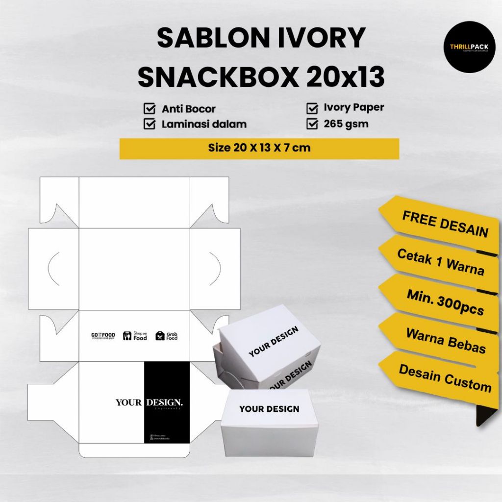 

Sablon Snackbox Ivory 20x13x7