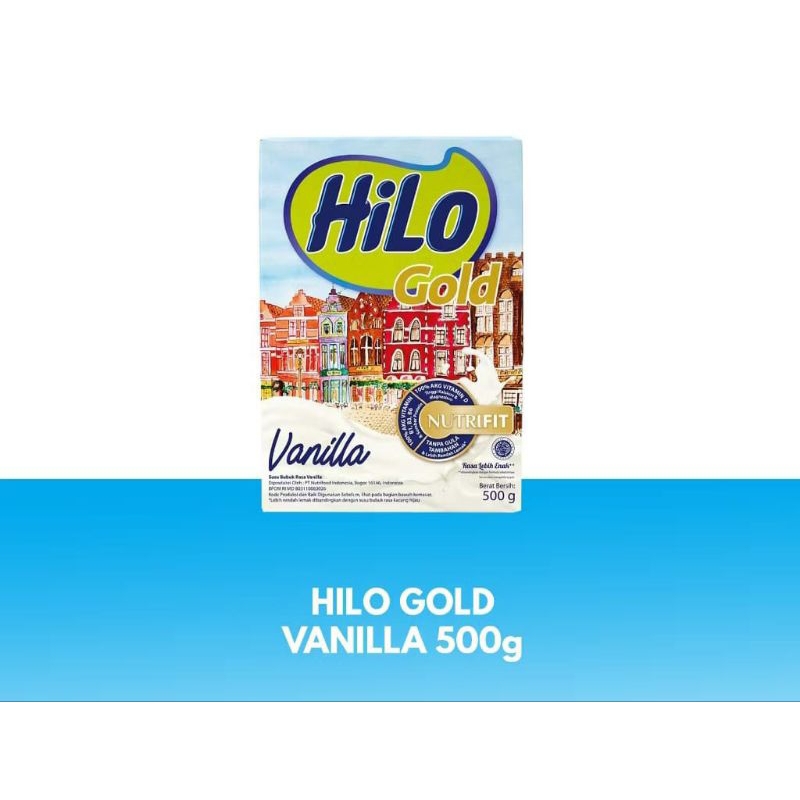 

Hilo Gold Vanila / Cokelat / Plain 500g Susu Tinggi Kalsium Lebih Rendah Lemak