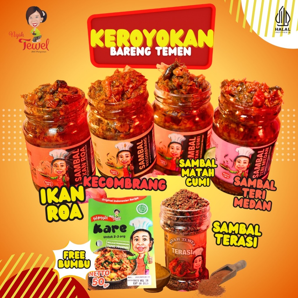 

NYAH TEWEL - Paket Keroyokan Bareng Temen Sambal Khas Nusantara Indonesia