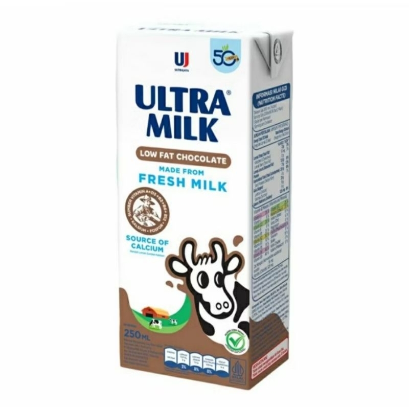 

Ultra Milk Susu UHT Cokelat Low Fat 250 ml