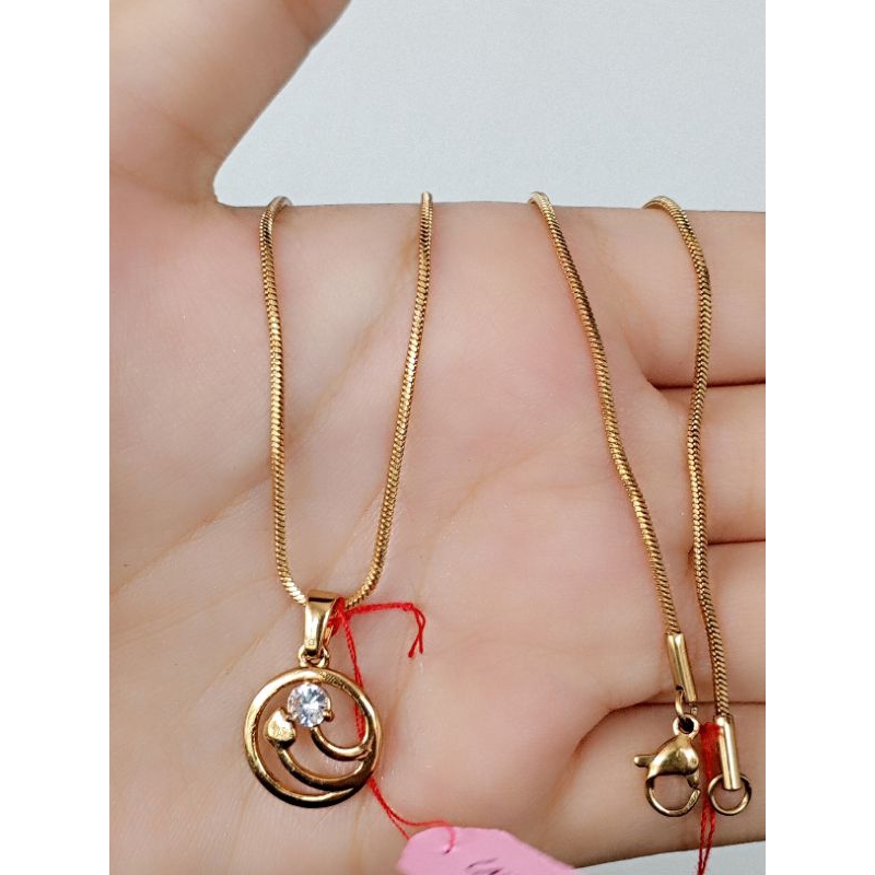 Kalung Gold Titanium Asli 18Karat
