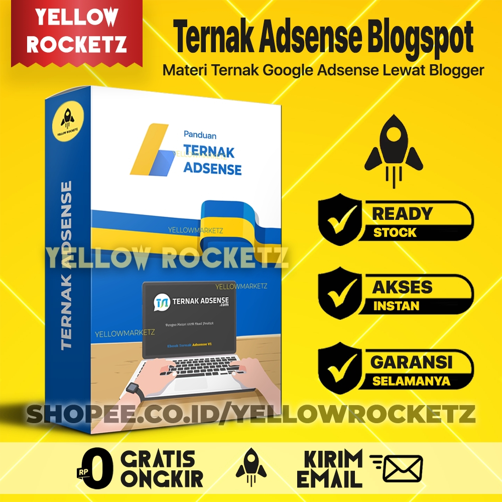 TEKNIK TERNAK ADSENSE - Materi Bangun Web Bebas Penolakan Adsense Blogspot Blogger + Bonus Template