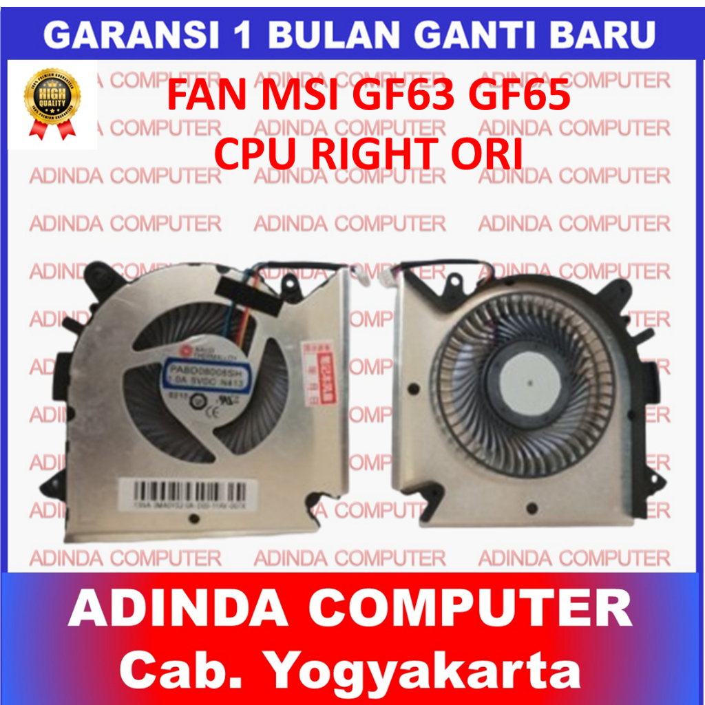 Fan MSI MSI GF63 GF65 9RCX-818 9SC-066 8SC-030 Thin CPU Right ORI