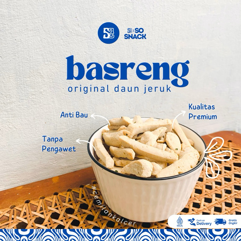 

SO SNACK Basreng Original Daun Jeruk - Standing Pouch - - Cemilan Kekinian - Makanan Ringan