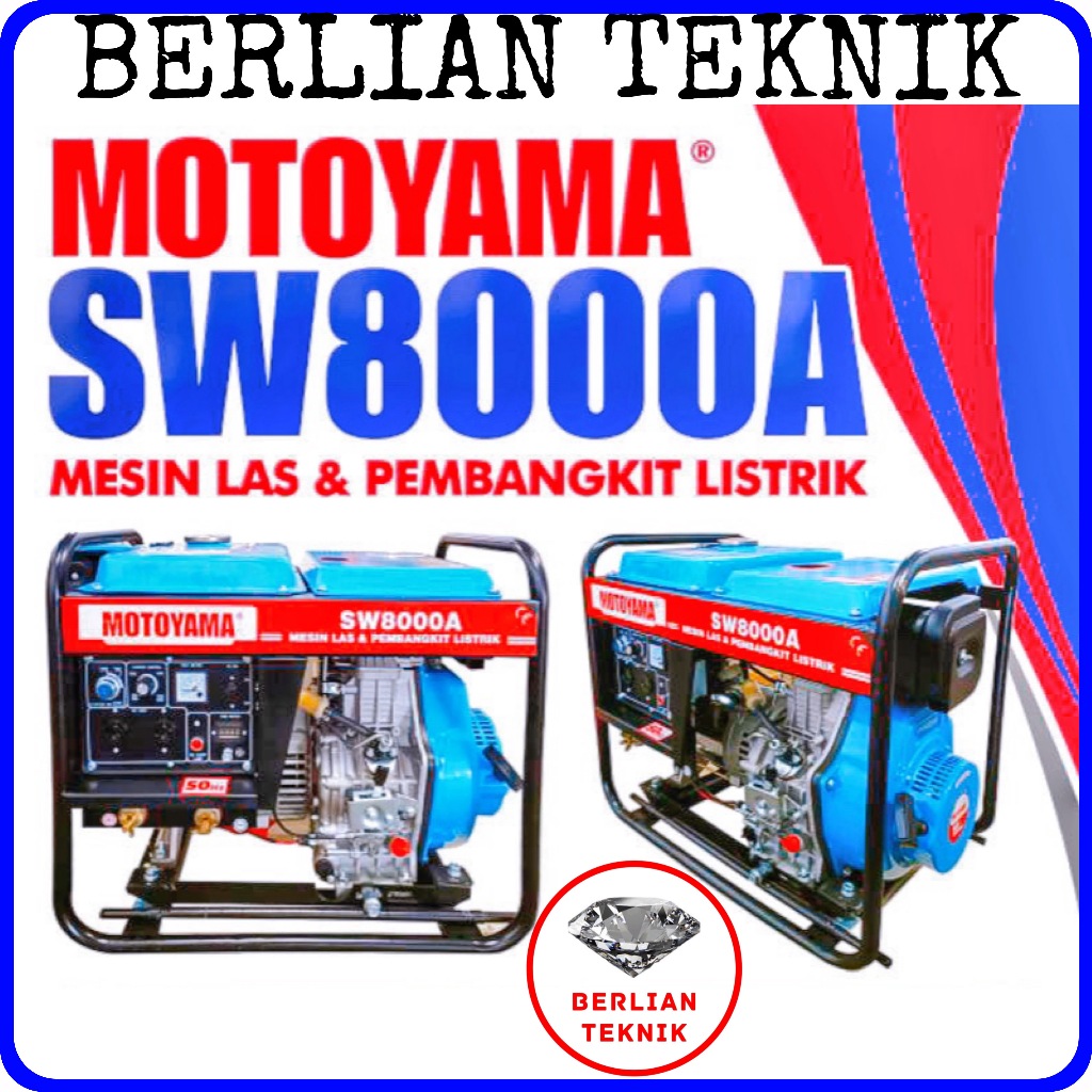 Mesin Las Solar Diesel Welder Generator Motoyama SW 8000 A