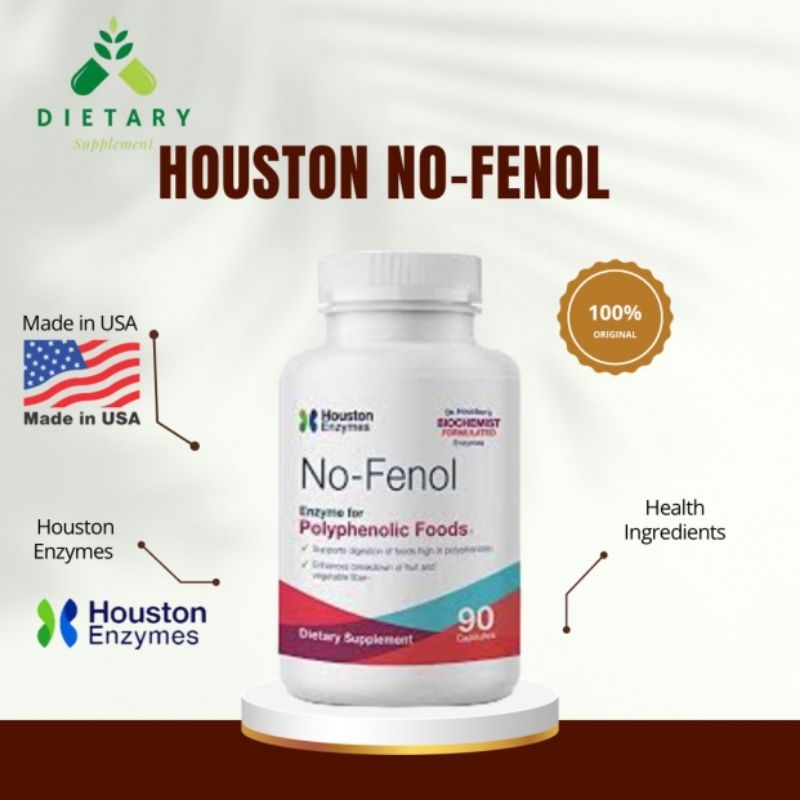 Houston Enzymes No-Fenol Enzyme For Polyphenolic Foods 90 Caps