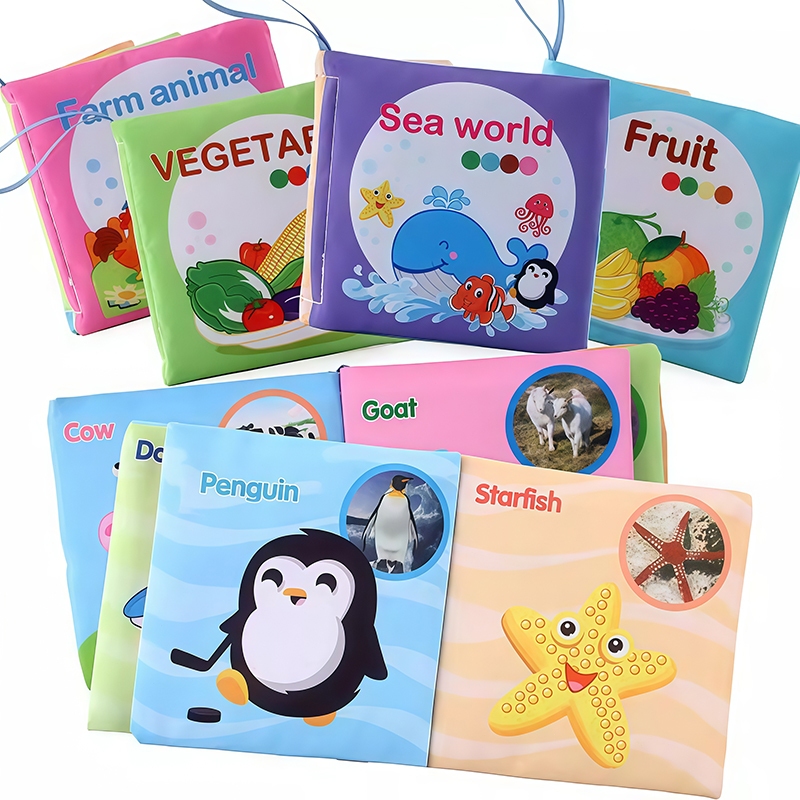 Mainan Edukasi Buku Bantal Bayi Kain Mainan Bayi Buku Bayi Newborn Mini Kontras