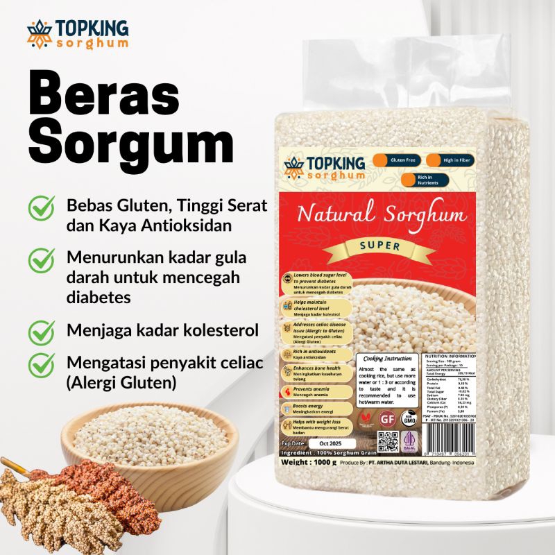 

Topking Sorghum Beras Sorgum Putih 1 Kg