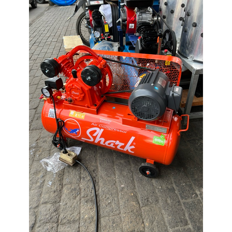 KOMPRESOR ANGIN LISTRIK SHARK 0.5 HP + ELEKTRO 0.5HP FETCH