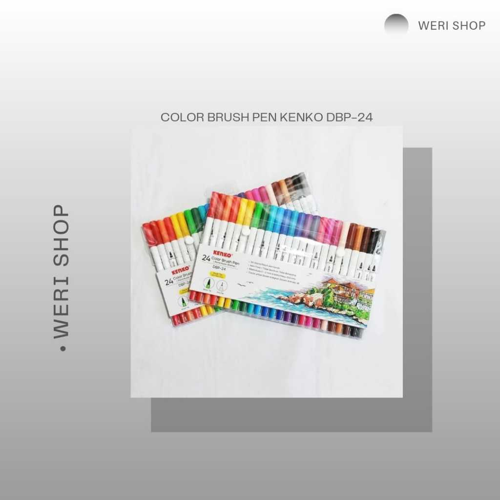 

COLOUR BRUSH PEN MERK KENKO DBP-24 (SATU SET ISI 24 PCS)