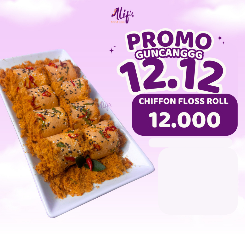 PROMO 12.12 Chiffon Flozz Roll Cemilan Cake Alifs Bakery and Cookies
