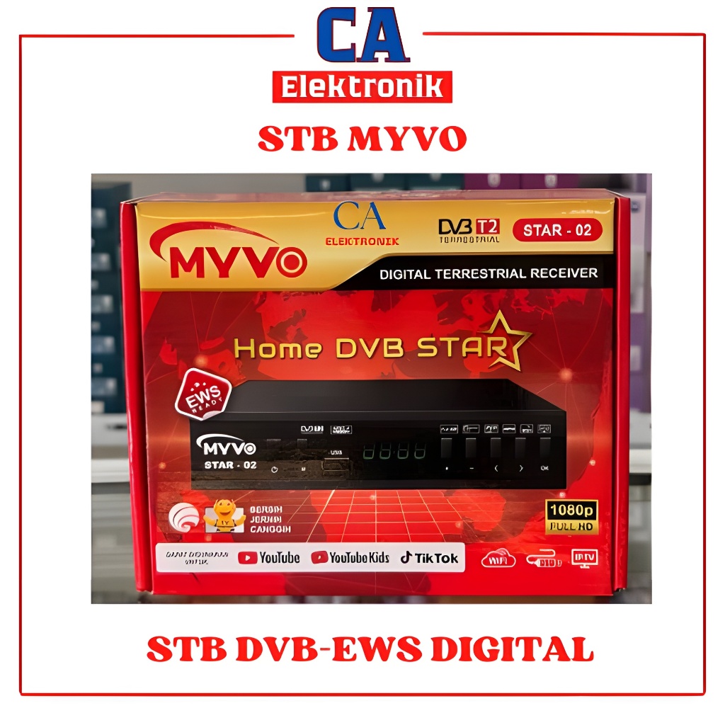 Set Top Box Digital Receiver MYVO STAR - 02 / STB Digital : Support Wifi/Dongle