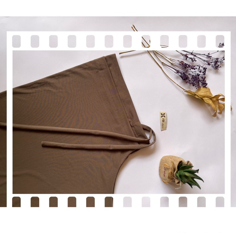 Bergo malay jersey hijab lolly hawwa warna Mocca