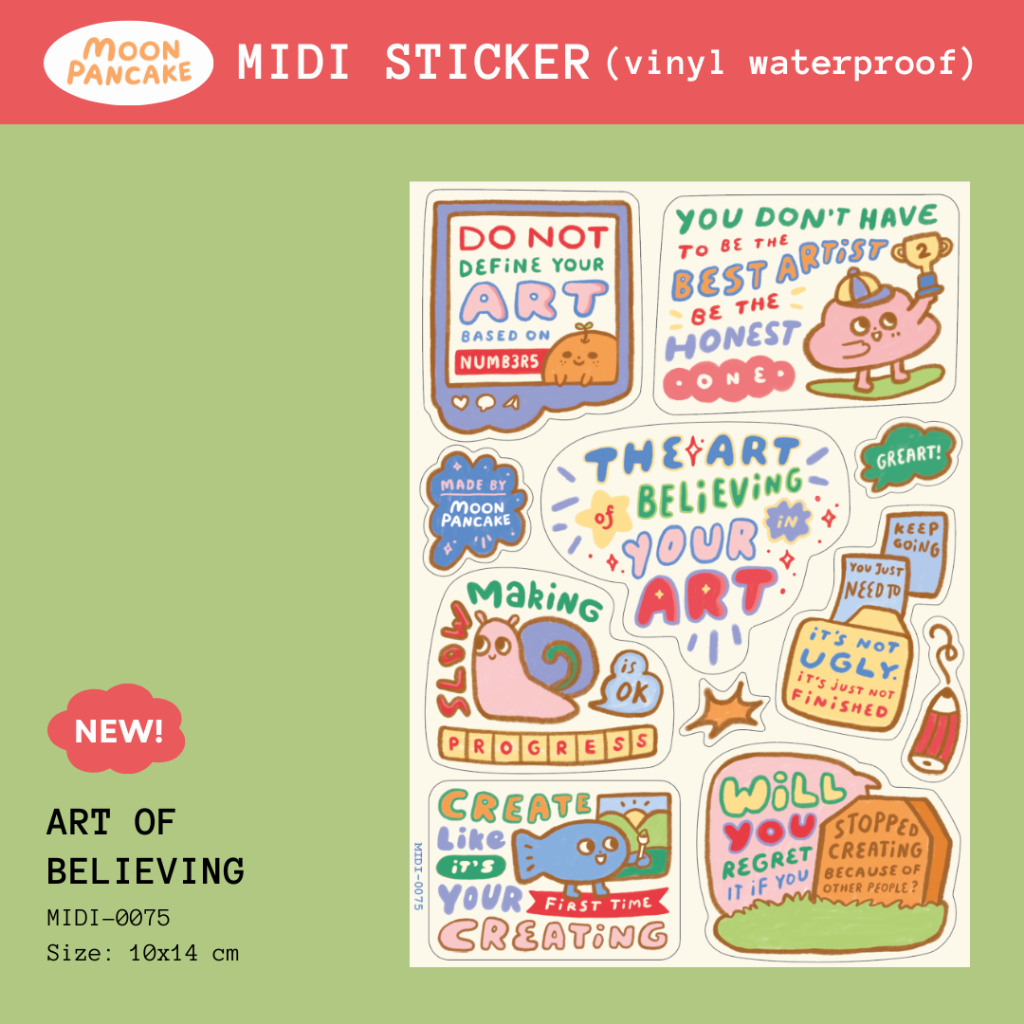 

Moon Pancake Midi Sticker - Art Of Believing