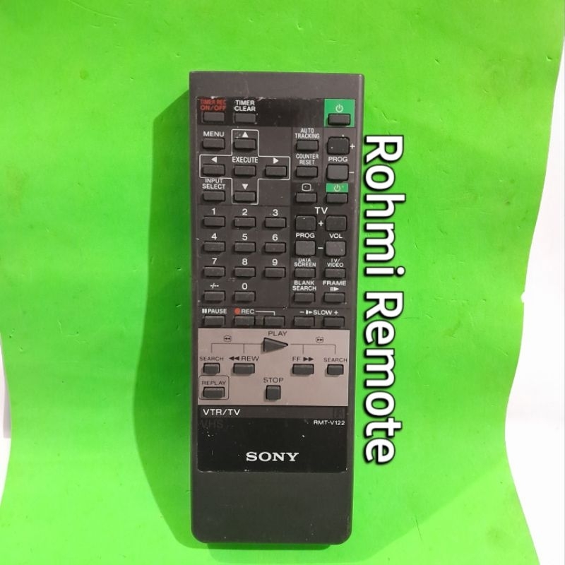 REMOTE REMOT VTR TV SONY VHS RMT-V122 ORIGINAL ASLI