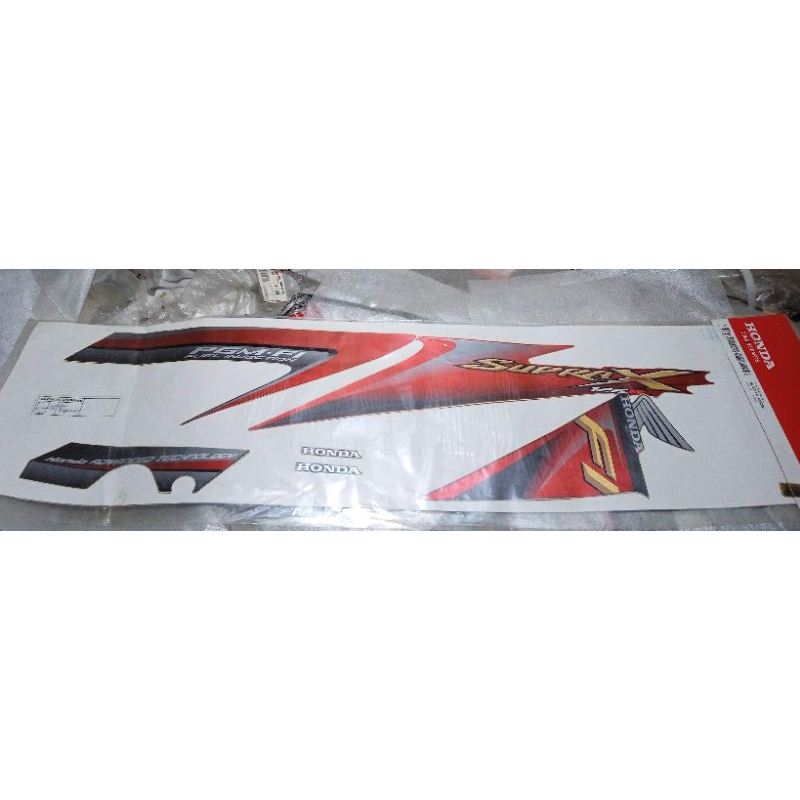 871x0 kyl 680 zbl original AHM Astra Honda motor stripe black red striping stiker box cover body set