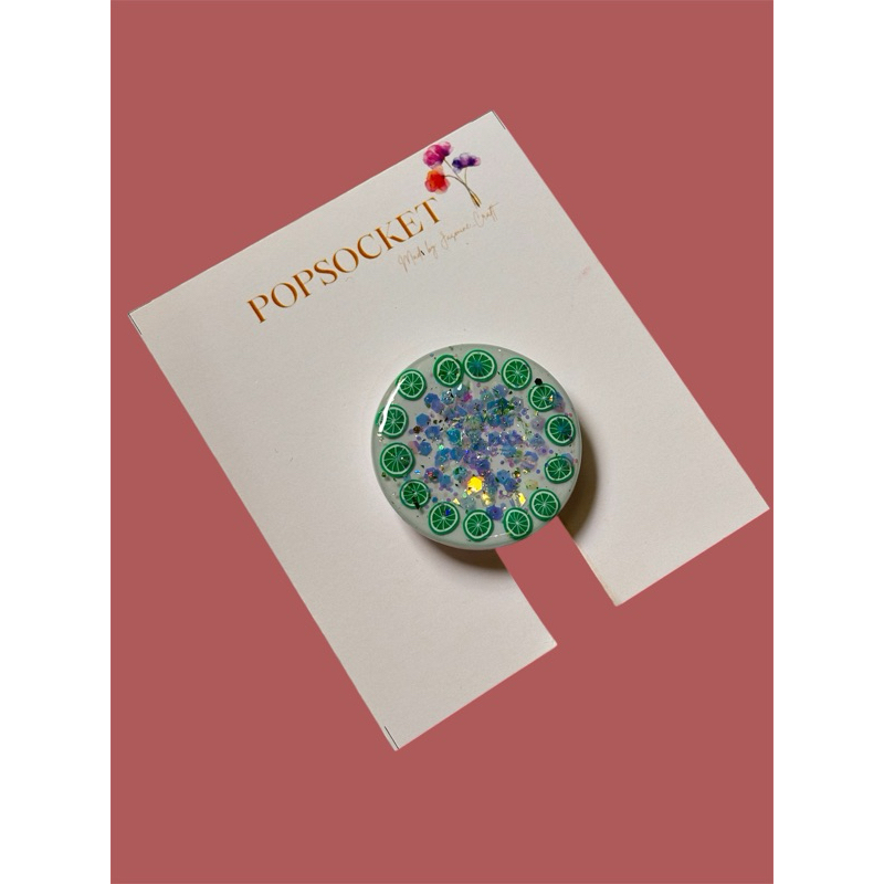 Popsocket Transparan Resin | Popsocket Glitter Aestetik| Phone Holder Aestetik
