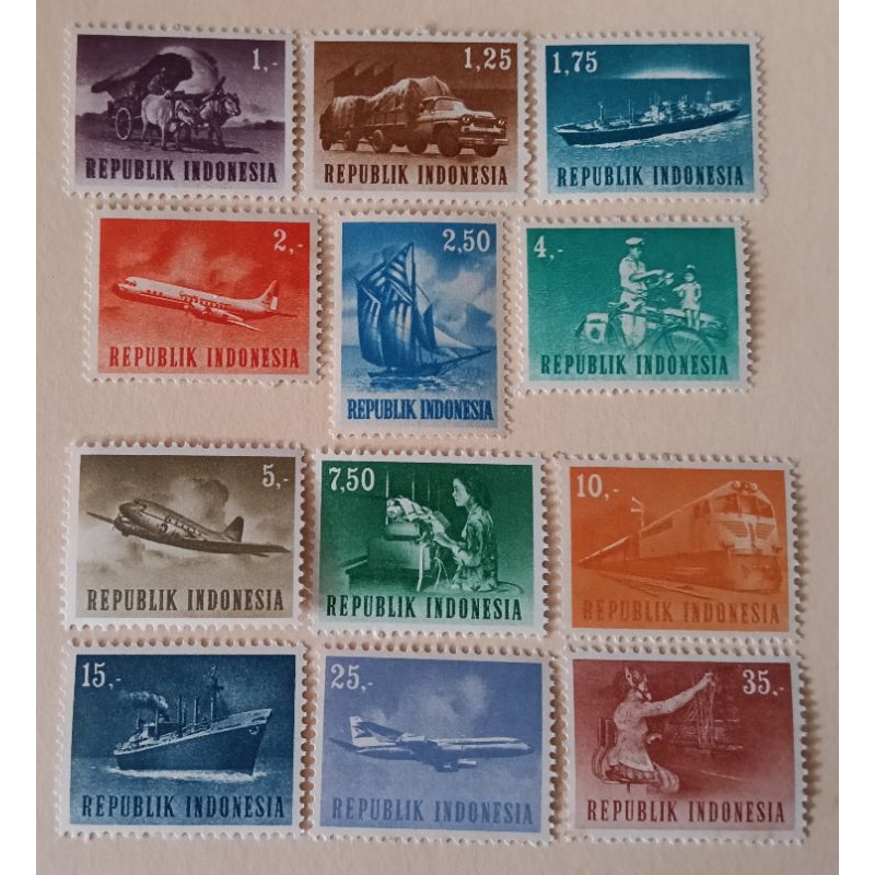 

Prangko Lawas Indonesia Set Komplit Alat-Alat Transport THN 1964