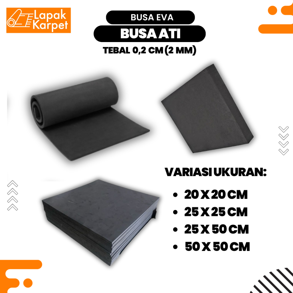 Spon Eva 2 mm / Busa Eva 0,2 cm / Busa Eva / Busa Ati Ukuran Variasi