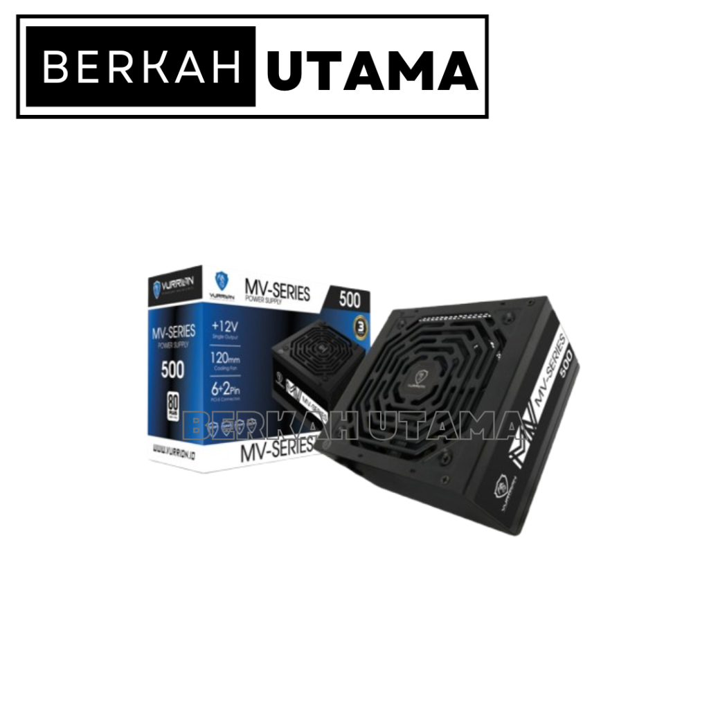 POWER SUPPLY VURRION MV500 MV-SERIES 500 WATT 80PLUS - PSU 500WATT 80+