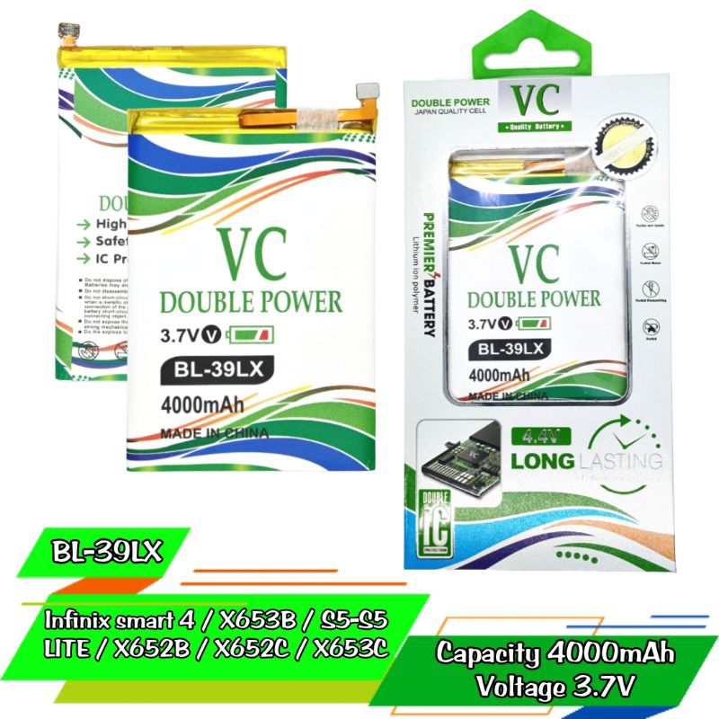 Baterai VC DOUBLE POWER BL39LX / Smart 4 / X653 / X653C / BL-39LX / BL 39LX Battery batre