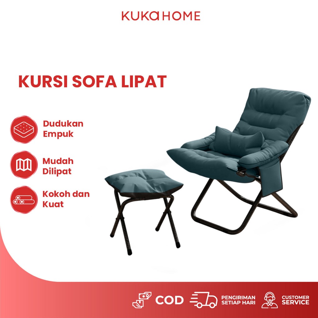 KUKAHOME Sofa Bed Lipat Kursi Lipat Sofa Minimalis Kursi Santai Sofa Lipat