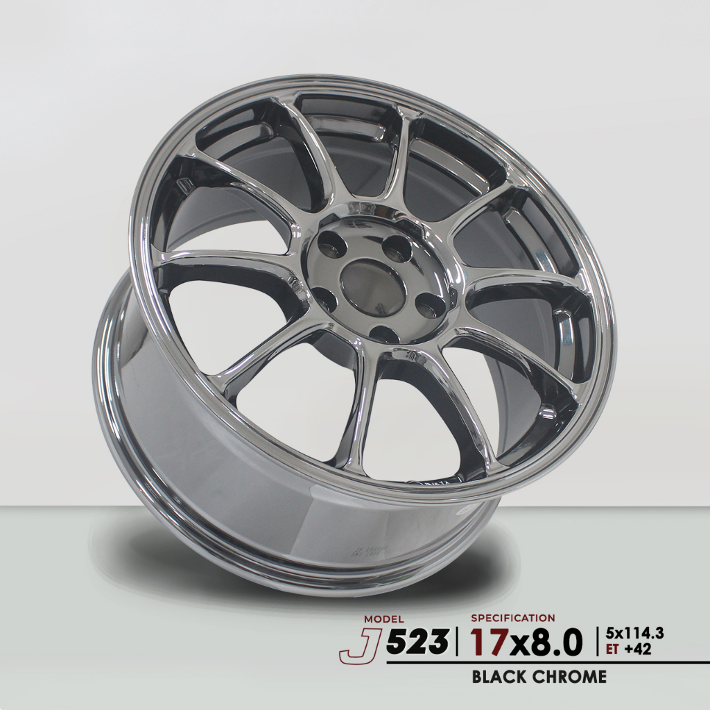 Velg Mobil TC105 Black Chrome Ring 17 Bestfor Terios, Rush, Xpander, Juke, Hrv, Camry