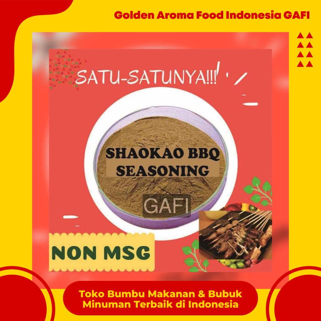 

Bumbu Bubuk Tabur Rasa ShaoKao Bbq Seasoning NON MSG 1 Kg Bubuk Shao Kao Barbeque 1 Kg Premium Shaokao Bubuk Tabur Kiloan buat Aneka Rasa Makanan Sate Grill Kuah Suki Murah GAFI