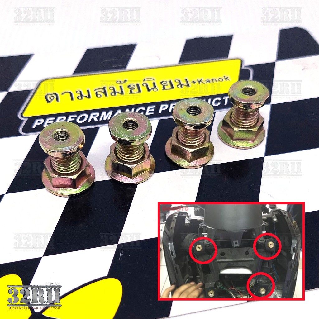 4PCS MUR BAUT VISOR NMAX/BAUT ANTIJEBOL UNTUK PASANG BAUT VISOR NMAX