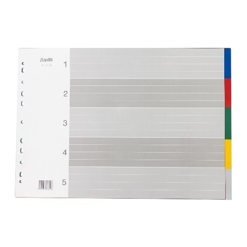 

Bantex PP Colour Divider A3 Landscape (5 pages) #6018