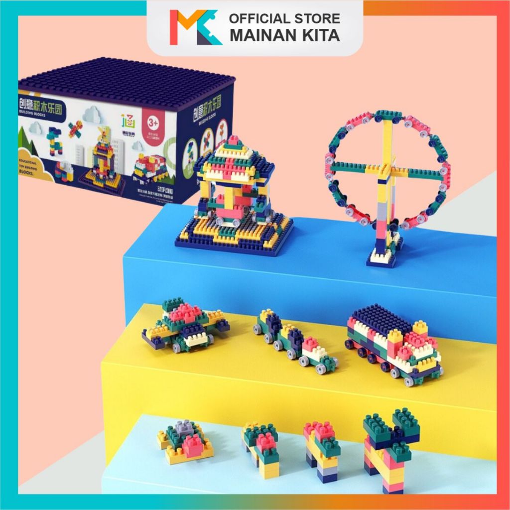 MK332 Mainan Brick Balok Susun Anak DIY Brick LEGO Land Anak | Mainan Susun Edukatif 260/360/520 pcs