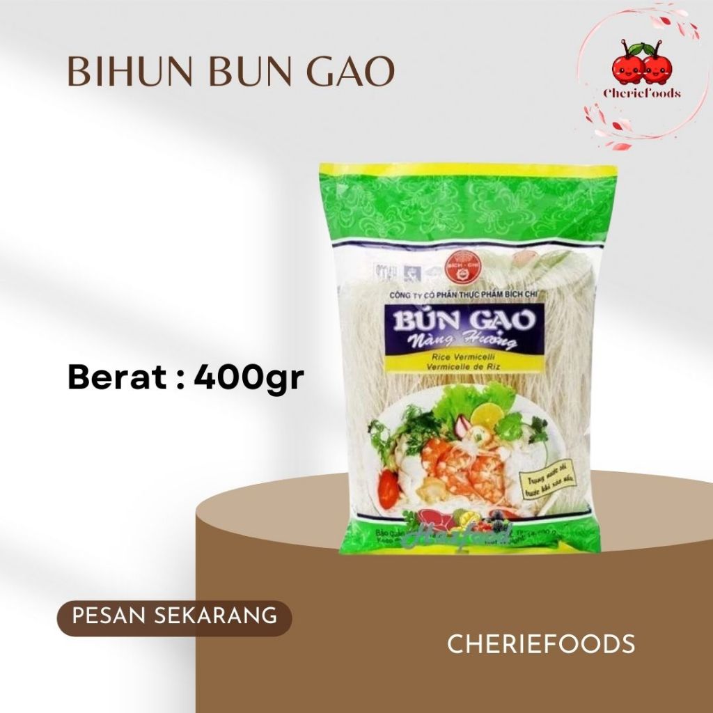 

Bun Gao Rice Vermicelli / Bun Gao Bihun Kering / Bihun Kering Vietnam 400gr