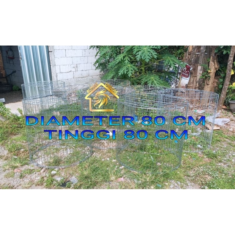 GALVANIS KANDANG AYAM D.80×T.80 LINGKARAN BULAT