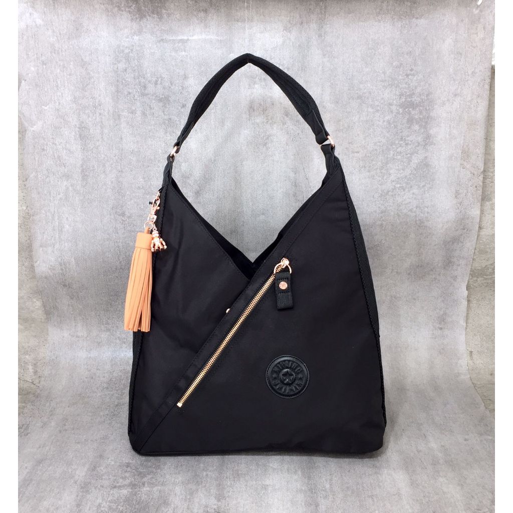 Tas Pundak KP Olina Rose Black Medium Tote Bag Hitam Tas Pundak Tote Tas Kerja Tas Besar Jalan Wanit